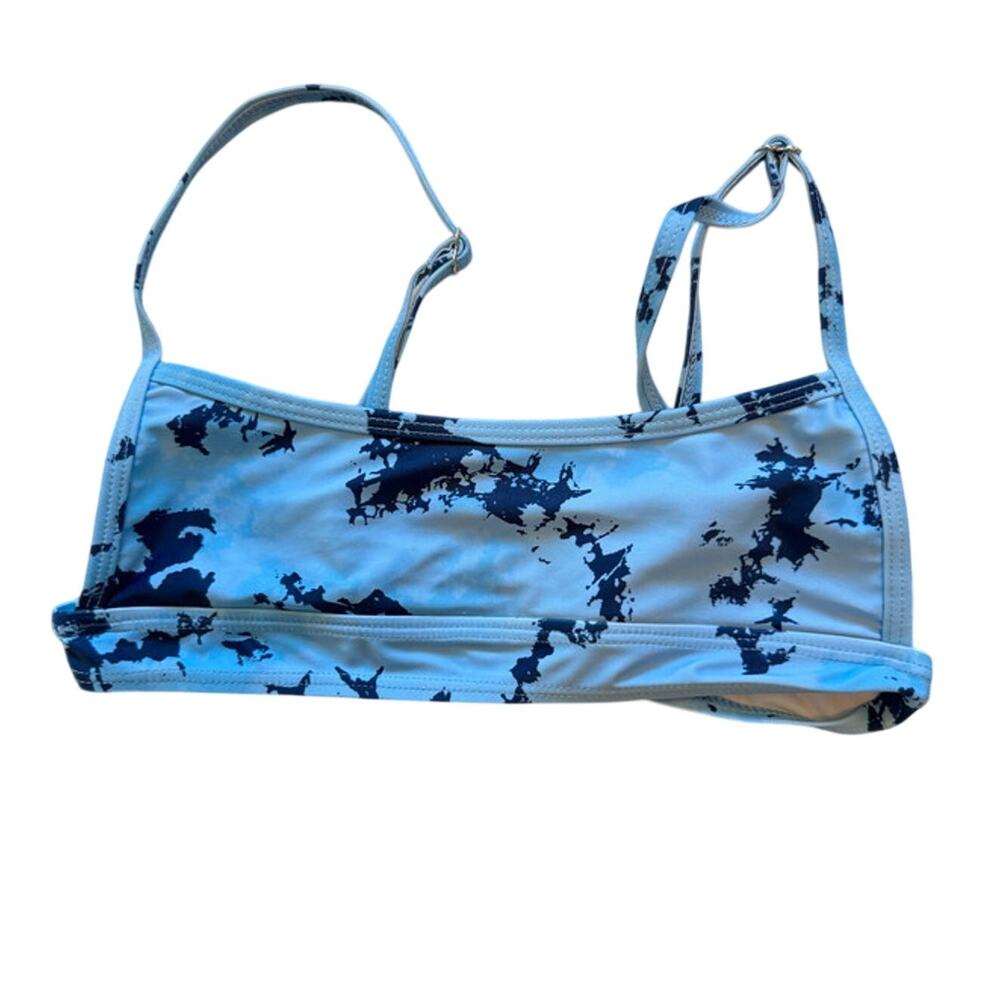 tie dye blue bikini top womens small